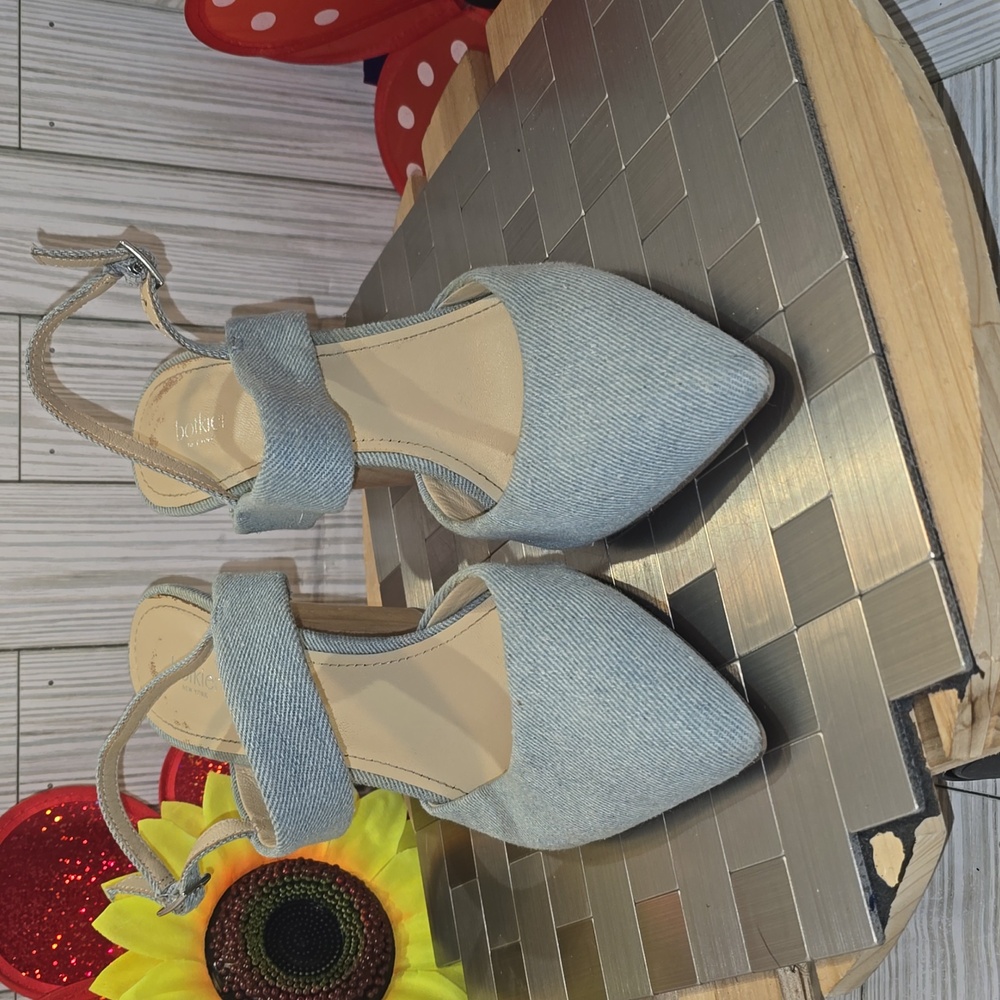 Botkier Light Blue Denim Block Heel - Picture 3 of 12